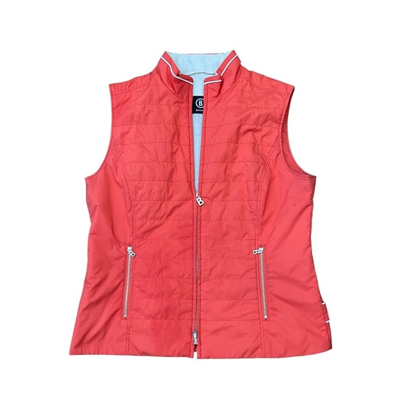 Bogner Jackets & Blazers - Bogner Quilted Golf Vest Coral Orange Size 8